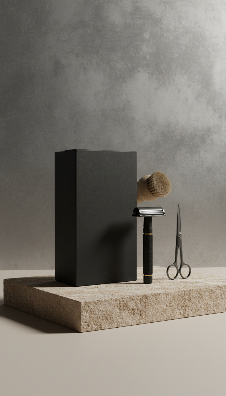 Kit de soins mat noir élégant
