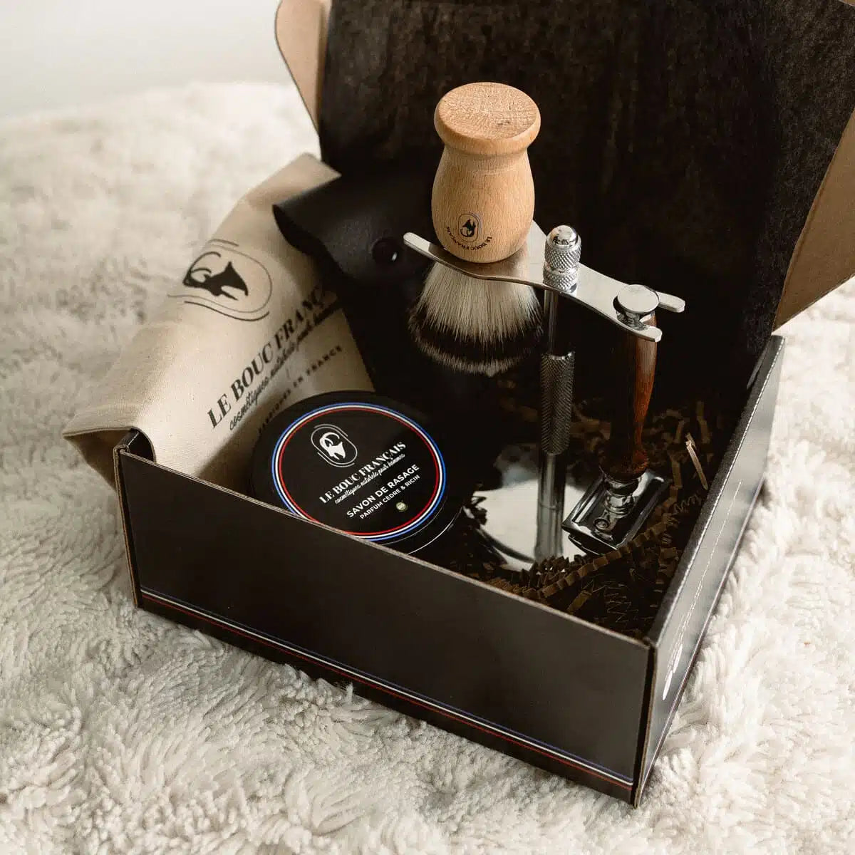 COFFRET Rasage LE RITUEL IDÉAL DU MAÎTRE – Kit Luxe rasage traditionnel